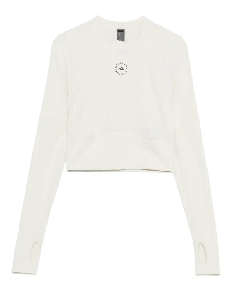 adidas Langarmshirt mit Logo-Applikation - Nude Nude