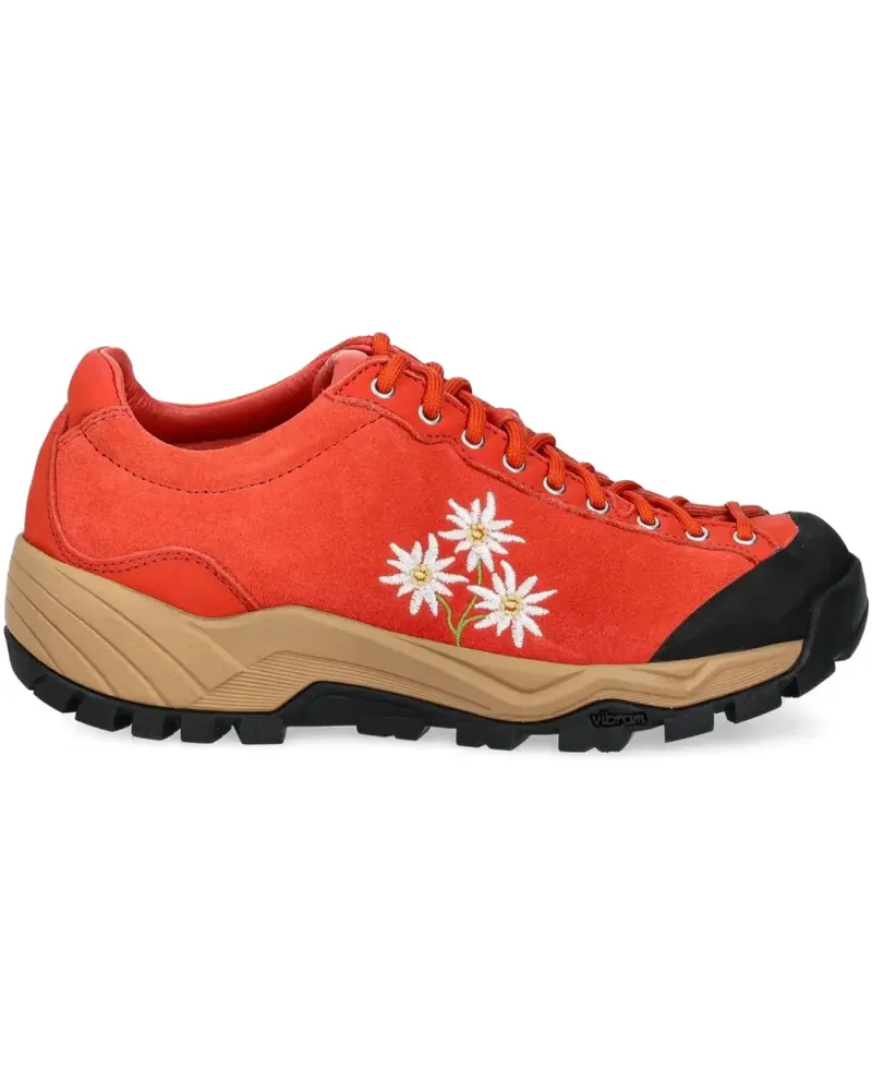 Diemme Hiking-Boots mit Blumenstickerei - Rot Rot