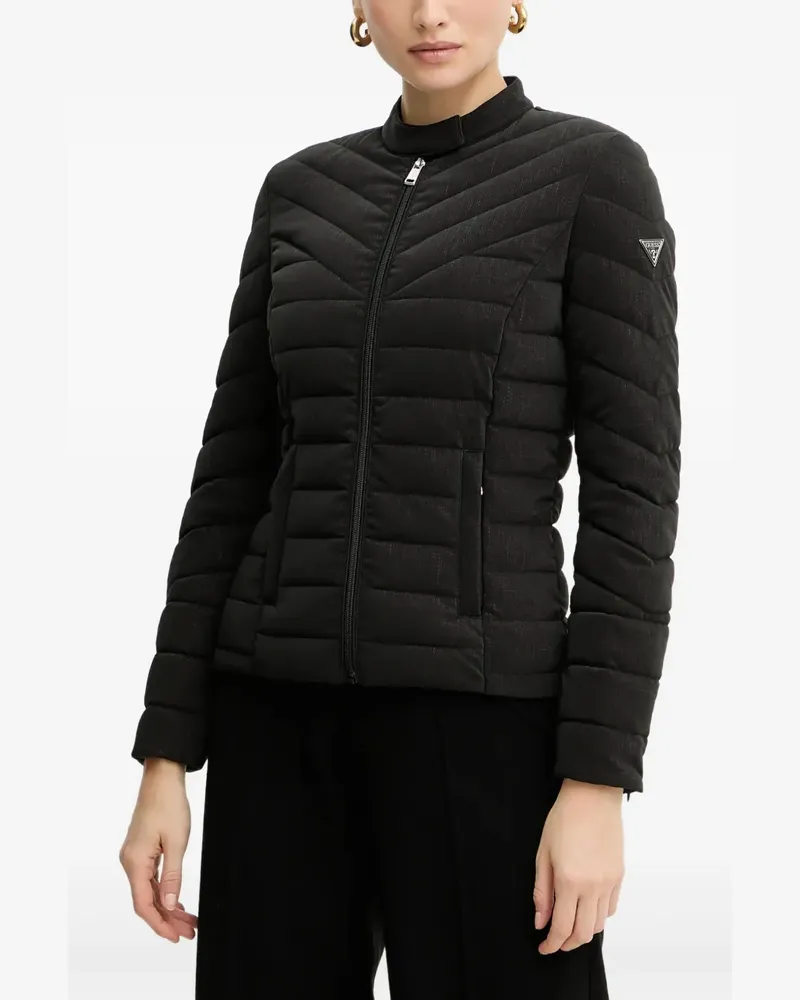 Guess quilted zip jacket - Schwarz Schwarz