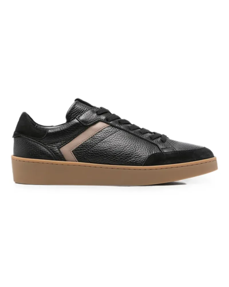 Canali Nuvola panelled leather sneakers - Schwarz Schwarz