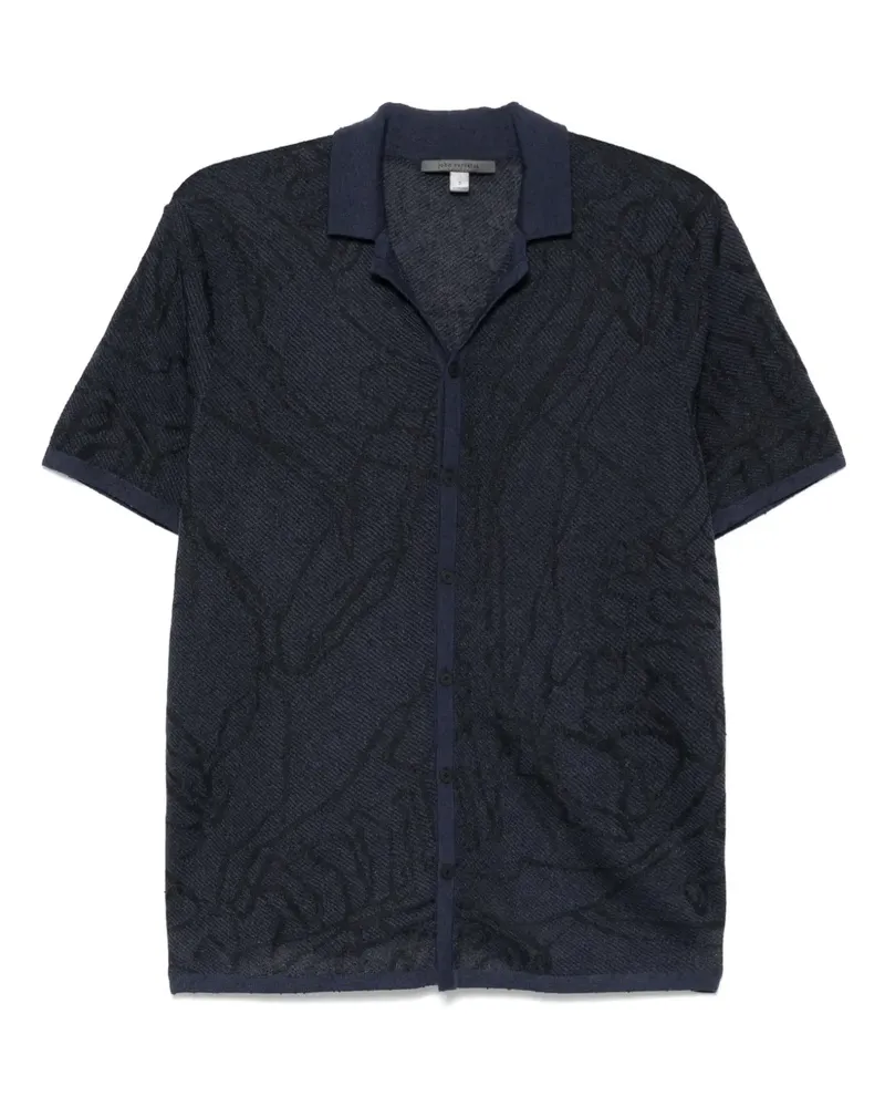 John Varvatos Hemd mit kurzen Ärmeln - Blau Blau