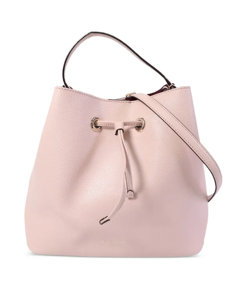 Kate Spade drawstring pebbled leather bucket bag - Rosa Rosa