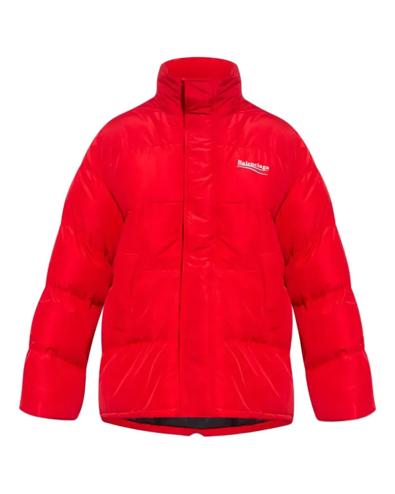 Balenciaga Steppmantel aus Mikro-Faille - Rot Rot