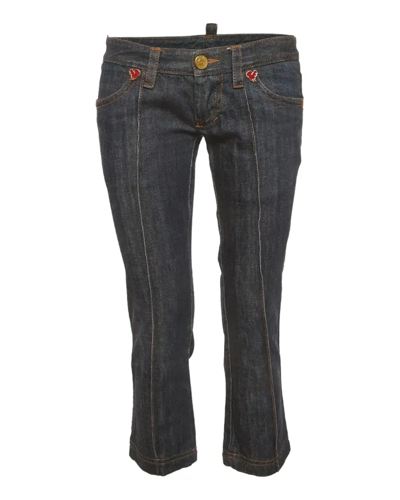 Dsquared2 squirrel-motif cropped jeans - Blau Blau