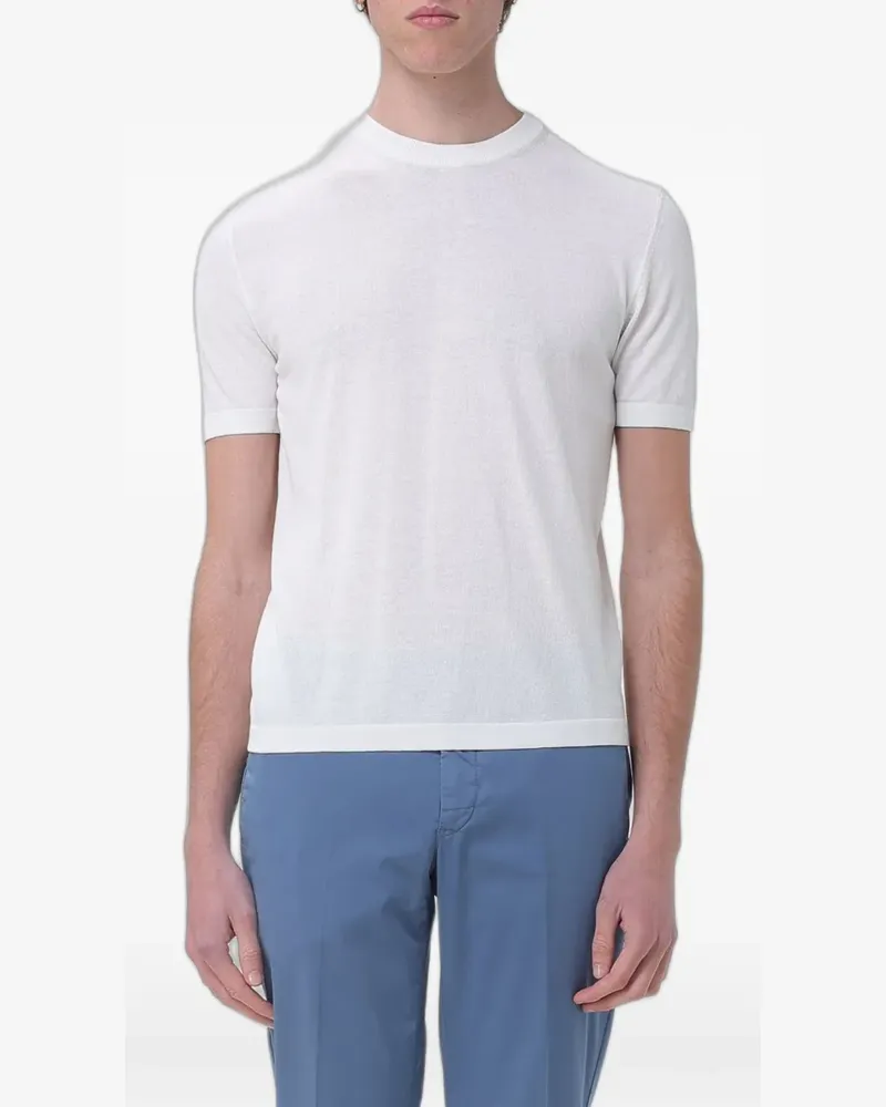 Brooksfield short-sleeve crew-neck sweater - Weiß Weiß