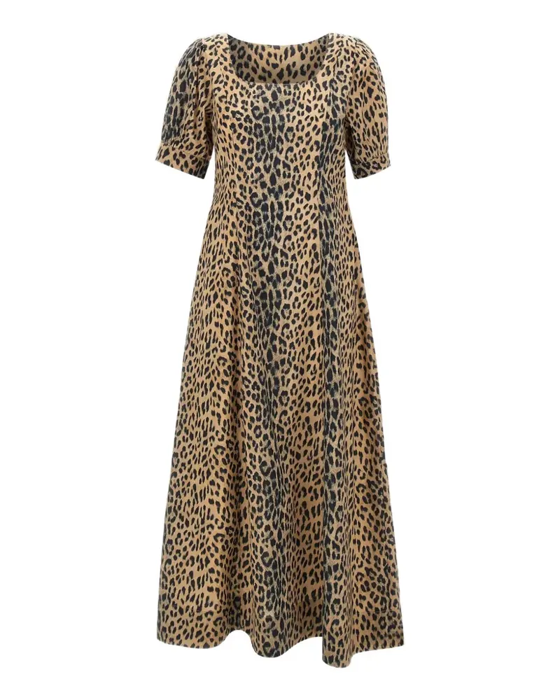 RIXO Kathleen leopard-print dress - Braun Braun
