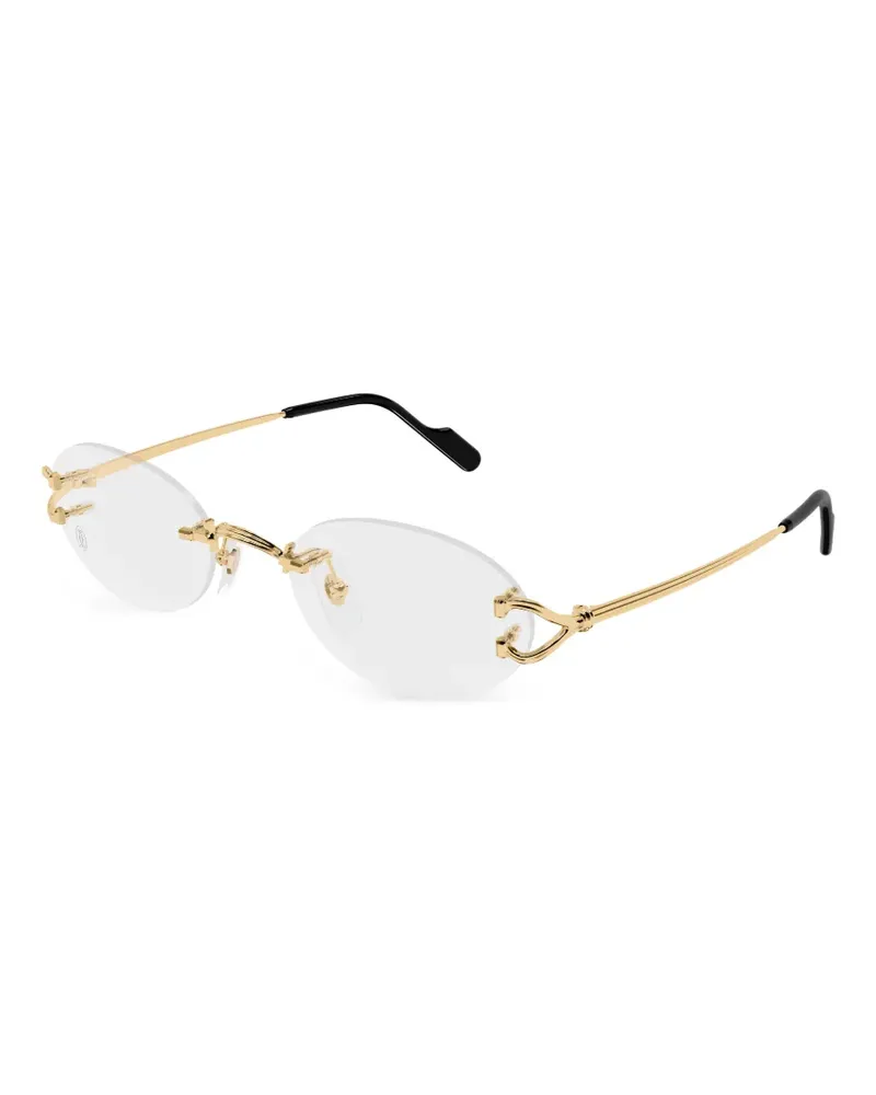 Cartier rimless oval-frame glasses - Gold Gold