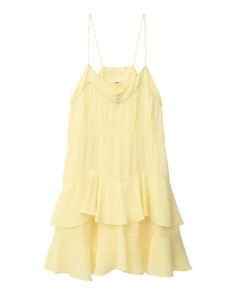 ba&sh Bilona ruffled tiered dress - Gelb Gelb