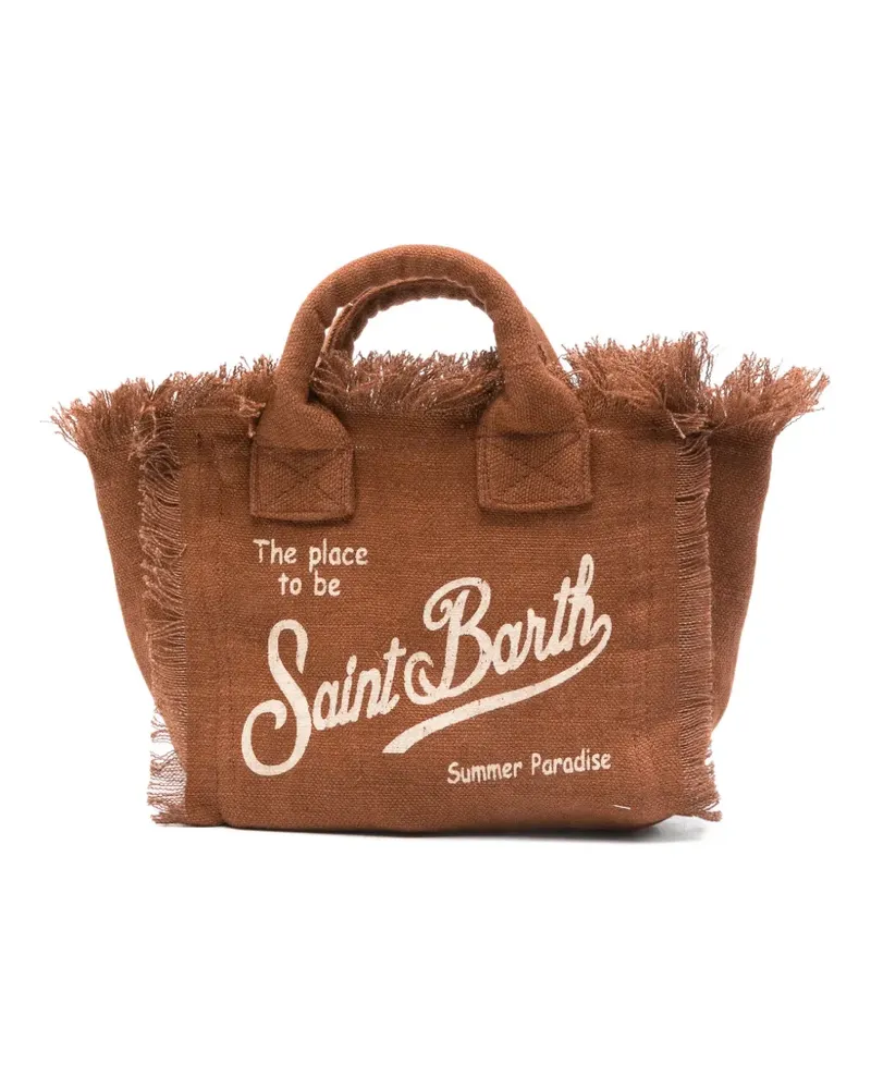 MC2 Saint Barth Mini Vanity Schultertasche aus Leinen - Braun Braun