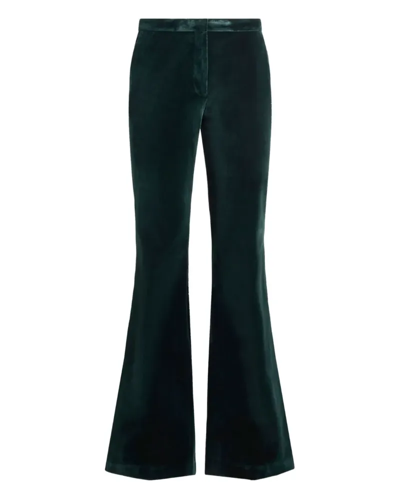 Etro Ausgestellte Hose aus Samt - Grün Grün