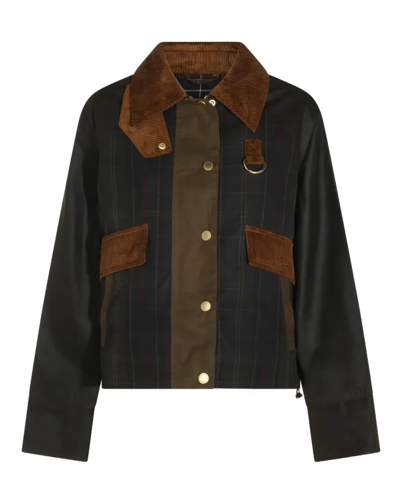 Barbour Irene check-pattern corduroy-collar jacket - Grün Grün