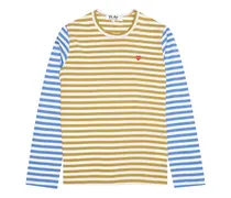 Gestreiftes Langarmshirt - Grün