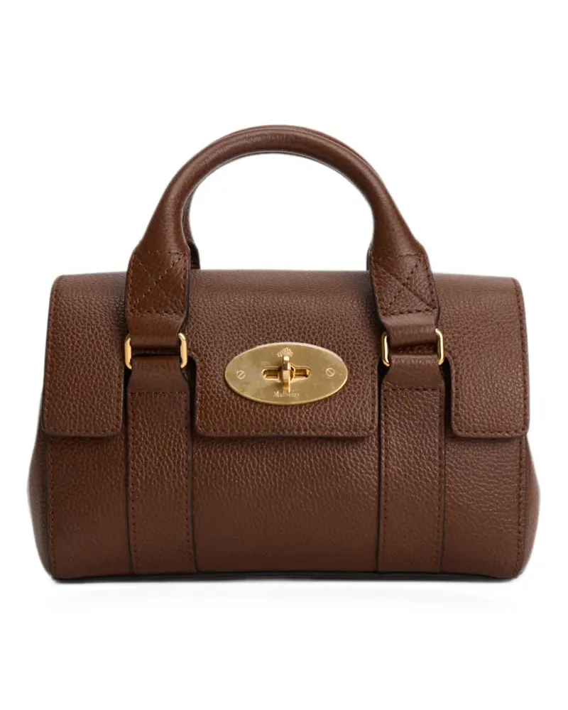 Mulberry mini Bayswater grained tote bag - Braun Braun