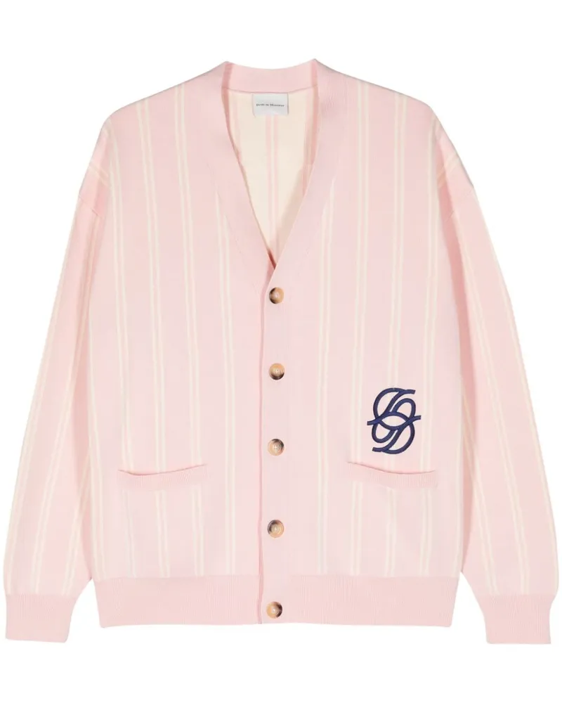 Drôle de Monsieur Gestreifter Ray Cardigan Rosa