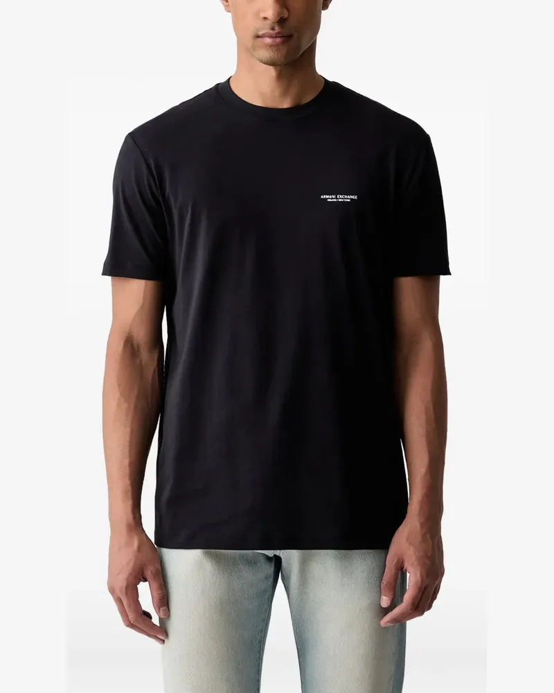 Armani Exchange logo-print T-shirt - Schwarz Schwarz