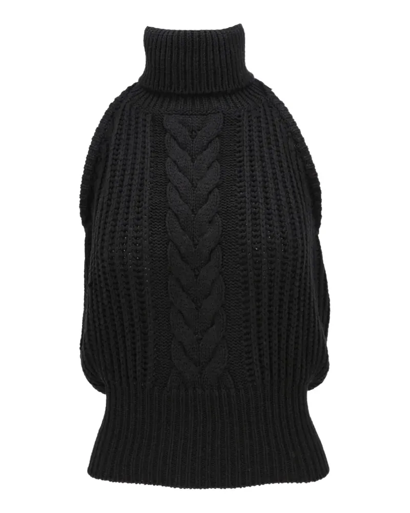 Isaia cable-knit roll-neck sweater - Schwarz Schwarz