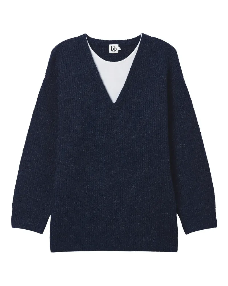 b+ab V-neck sweater - Blau Blau