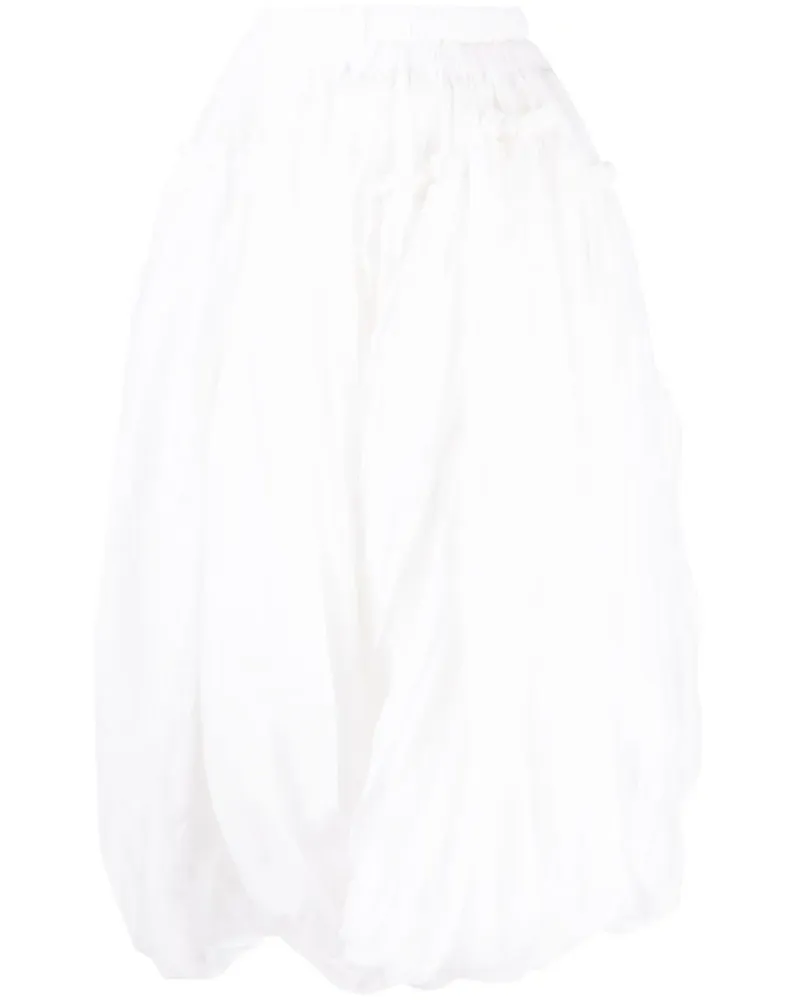 Comme des Garçons Drapierter Rock - Weiß Weiß