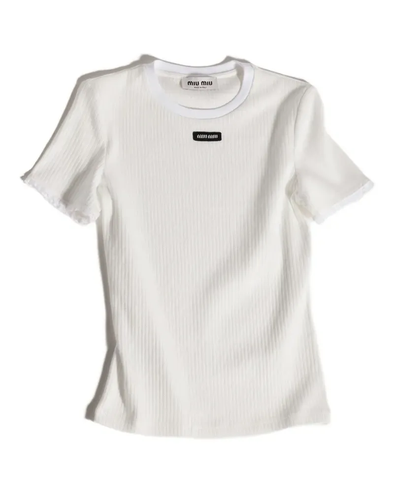 Miu Miu cotton T-shirt - Weiß Weiß