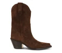 Cowboy-Boots aus Wildleder - Braun