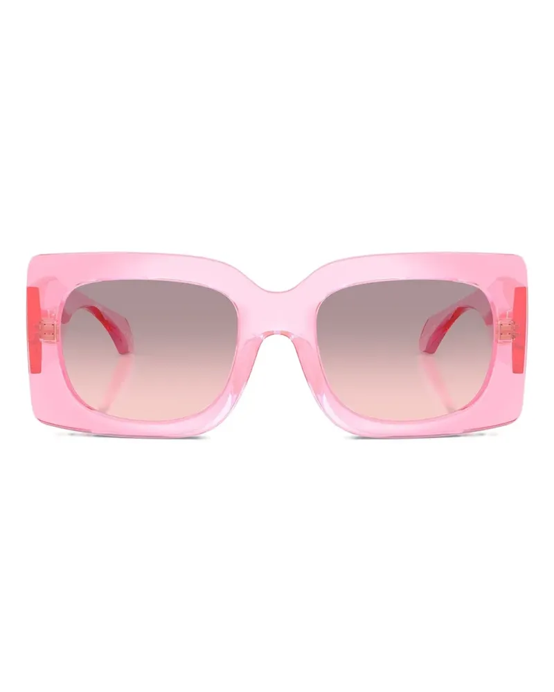 Versace Sonnenbrille mit eckigem Gestell - Rosa Rosa