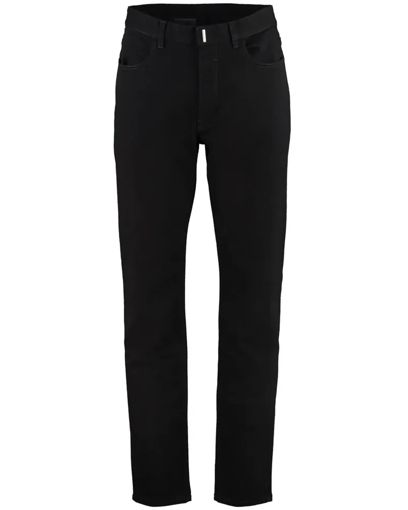 Givenchy Slim-Fit-Jeans mit hohem Bund - Schwarz Schwarz