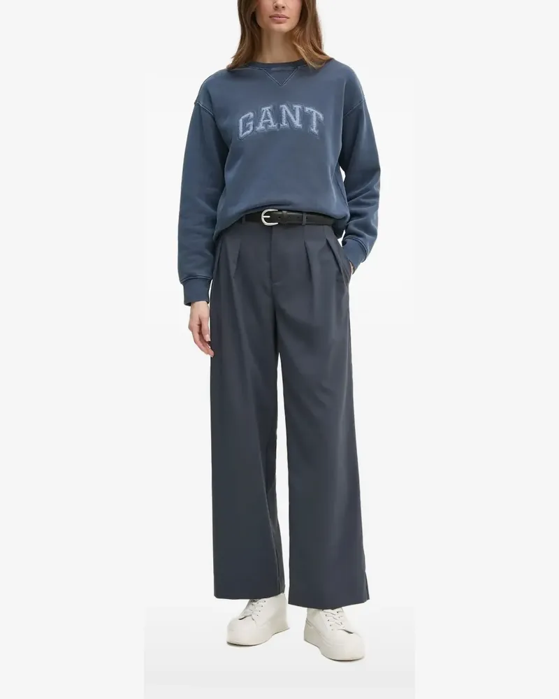Gant Sweatshirt mit Logo-Patch - Blau Blau
