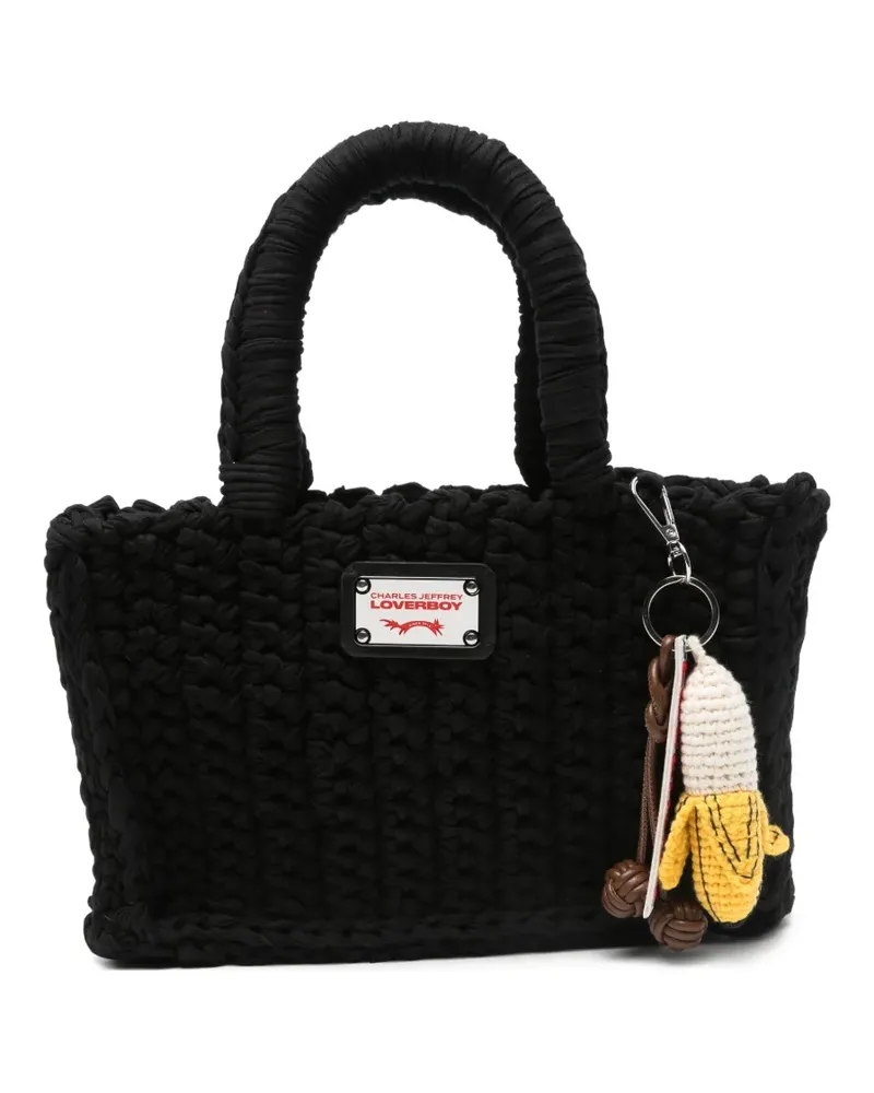 Charles Jeffrey Loverboy banana-charm tote bag - Schwarz Schwarz