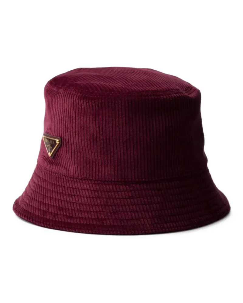 Prada Fischerhut aus Cord - Rot Rot