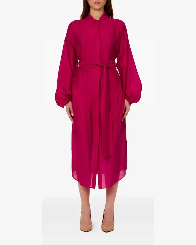 Liu Jo balloon sleeve belted dress - Rosa Rosa