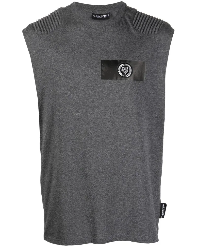 Philipp Plein T-Shirt mit Tigerkopf - Grau Grau