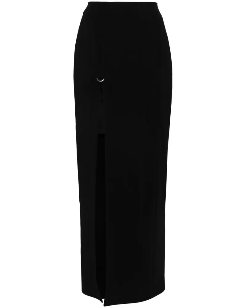 Thierry Mugler Maxirock mit Schlitzen - Schwarz Schwarz
