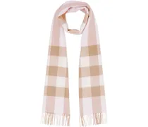 Karierter Kaschmirschal - Nude