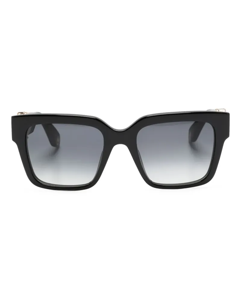 Roberto Cavalli Sonnenbrille mit eckigem Gestell - Schwarz Schwarz