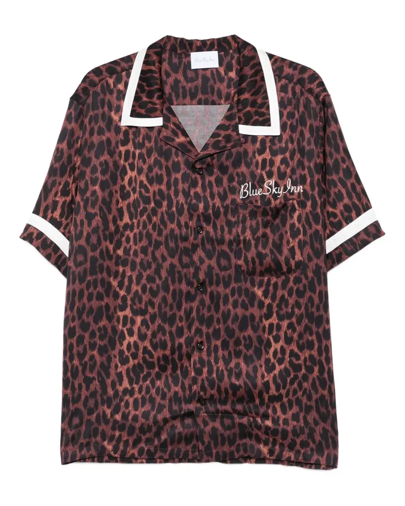 Blue Sky Inn Hemd mit Leoparden-Print - Schwarz Schwarz