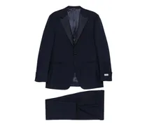 Anzug mit steigendem Revers - Blau