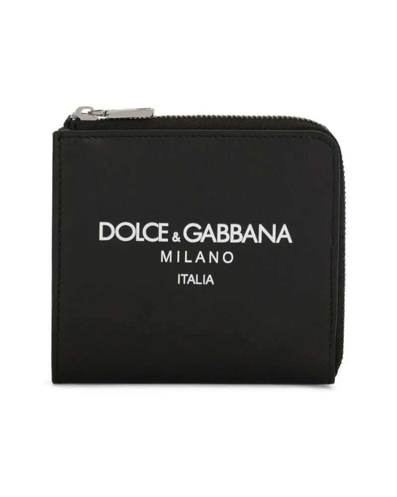 Dolce & Gabbana Portemonnaie mit Rundumreißverschluss - Schwarz Schwarz