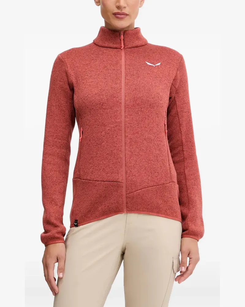 Salewa zipped mock-neck sweater - Rot Rot