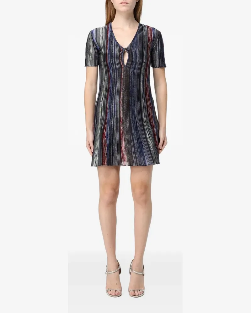 Missoni Gestreiftes Minikleid - Schwarz Schwarz