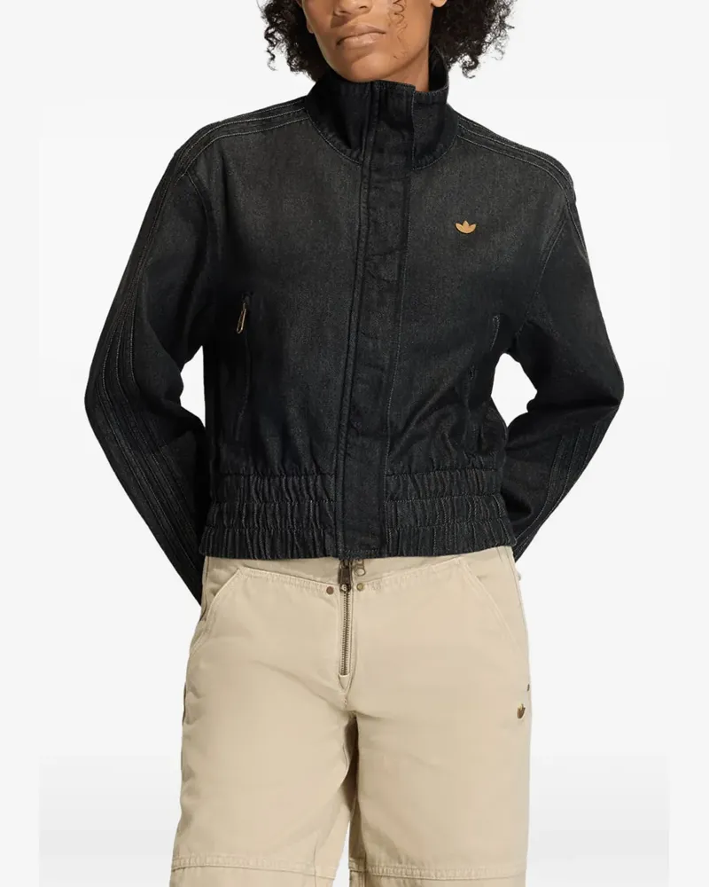 adidas denim track jacket - Schwarz Schwarz