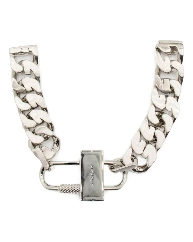 Givenchy G Chain Armband mit Schloss - Silber Silber