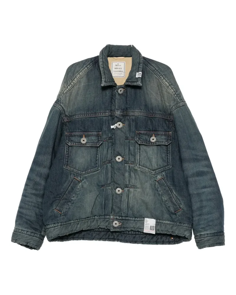 MIHARAYASUHIRO puffer denim jacket - Blau Blau