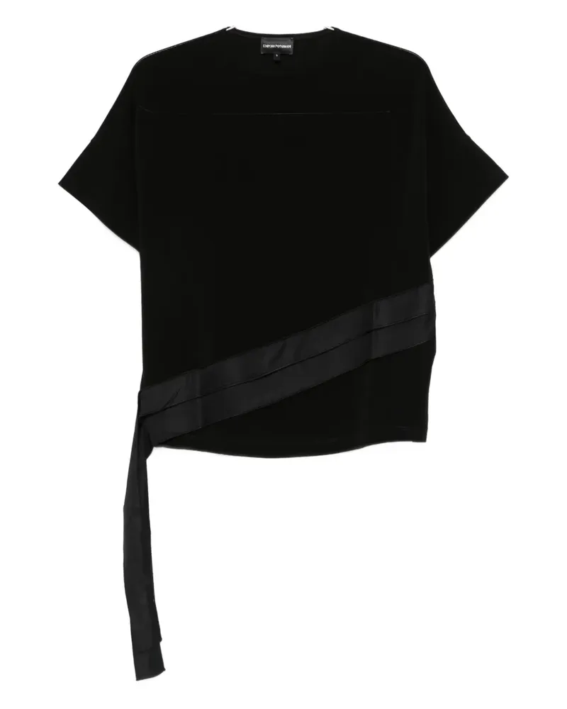 Emporio Armani strap-detail T-shirt - Schwarz Schwarz