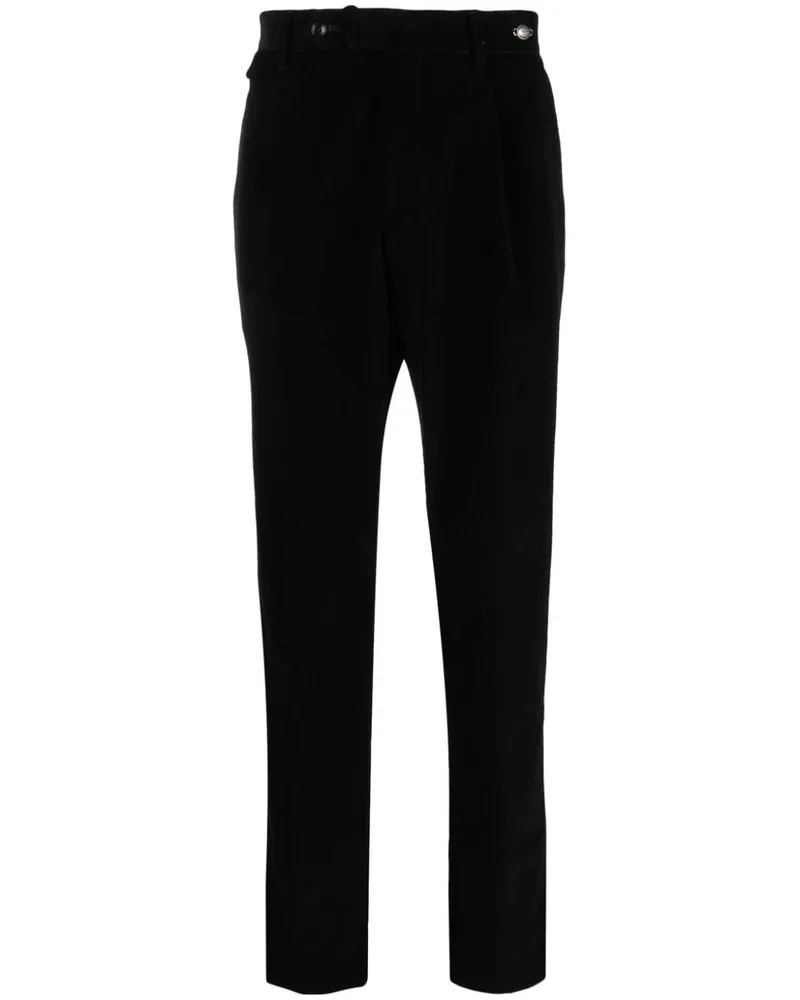 Tagliatore Cordhose mit geradem Bein - Schwarz Schwarz