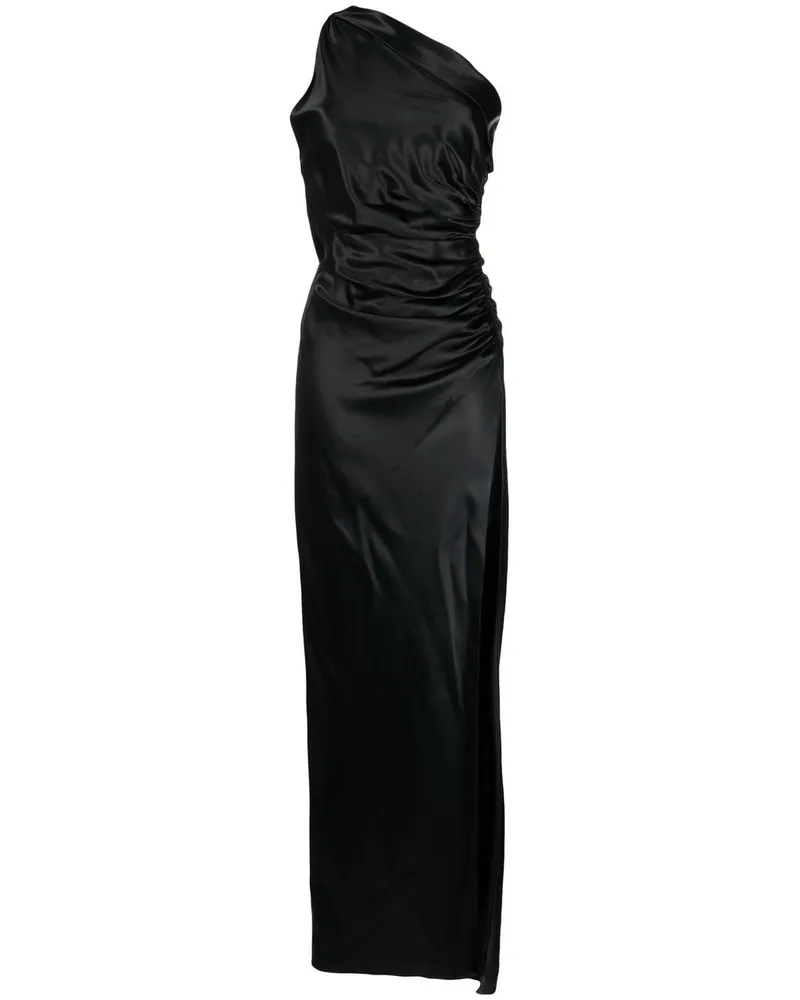 mason by michelle mason Asymmetrisches Abendkleid mit Raffung - Schwarz Schwarz