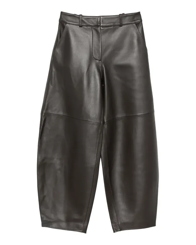Co Lederhose mit weitem Bein - Braun Braun