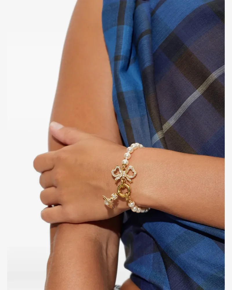 Vivienne Westwood Rigoberta Orb Armband mit Schleife - Gold Gold