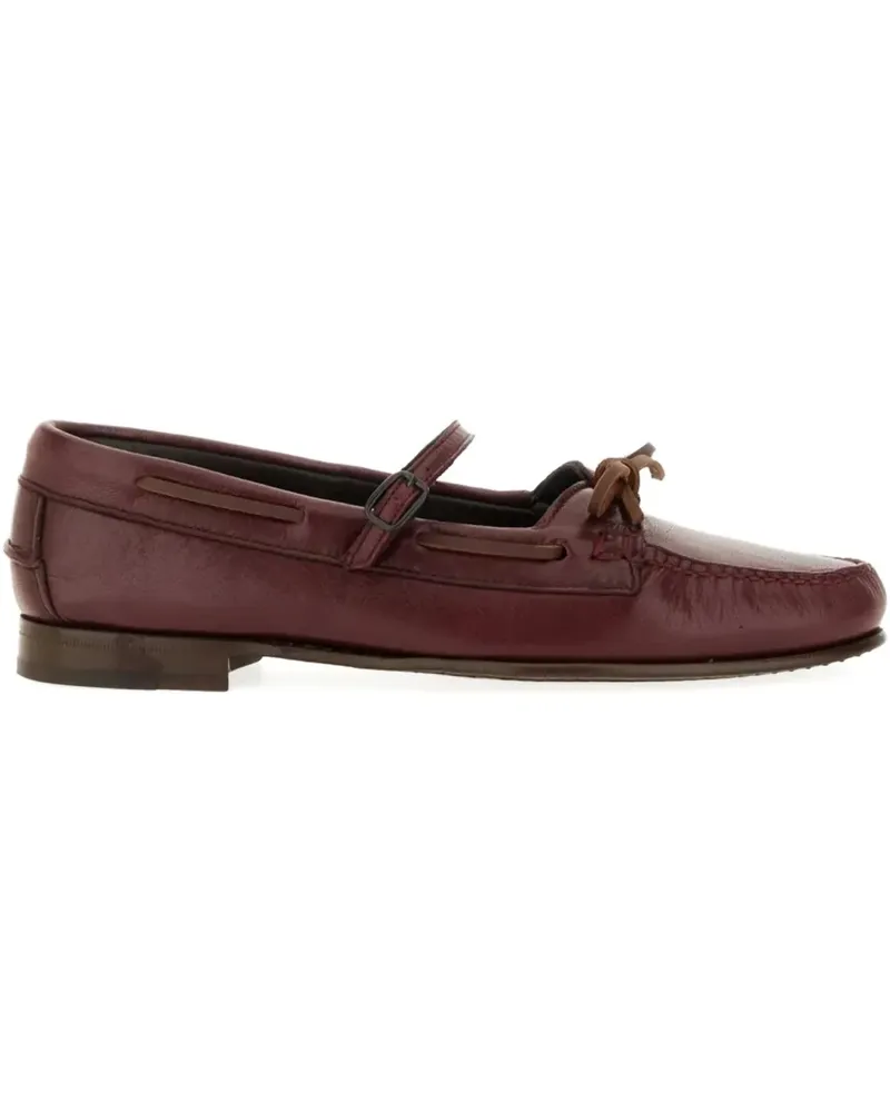 HEREU buckle tie loafers - Rot Rot