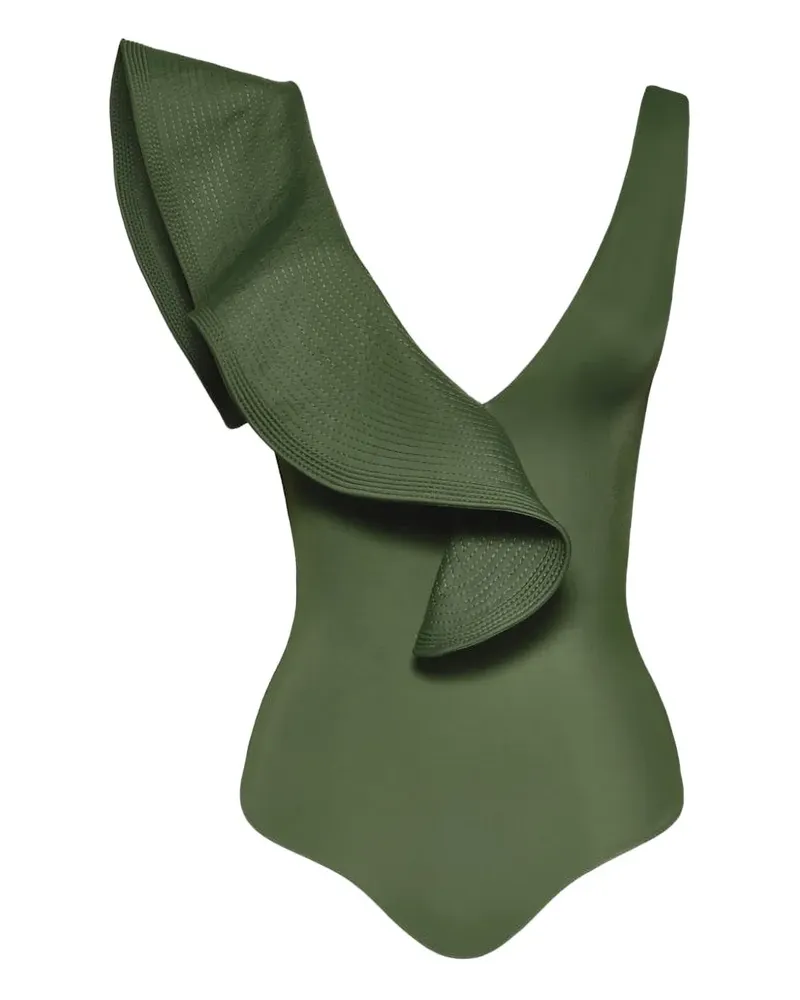 Johanna Ortiz Gerüschter Boleros Badeanzug - Grün Grün