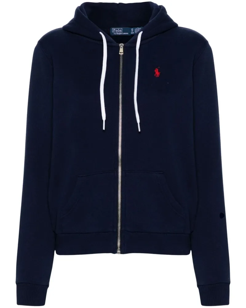 Ralph Lauren Kapuzenjacke mit Polo Pony-Stickerei - Blau Blau